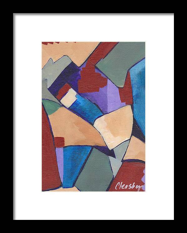 Abstract Framed Print featuring the painting Organic Abstract Series II by Patricia Cleasby