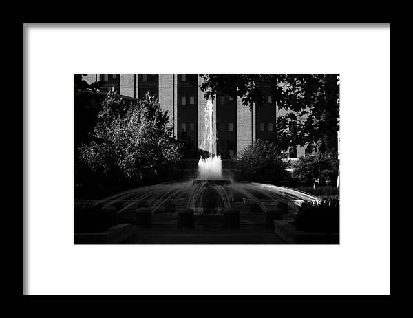 Purdue Framed Print featuring the photograph Original fountain by Coby Cooper