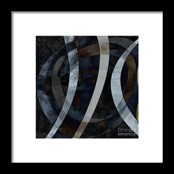 Abstract Framed Print featuring the digital art Origins Square Abstract by Edward Fielding