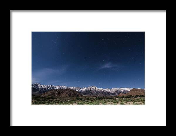 California Framed Print featuring the photograph Orion Over Mt. Whitney by Margaret Pitcher