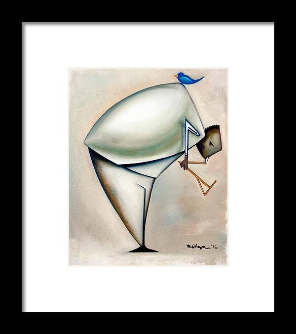 Jazz Framed Print featuring the painting Ornithologis Dualis by Martel Chapman