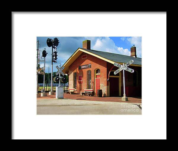 Orrville Ohio Framed Print featuring the photograph Orrville Train Station by Roberta Byram