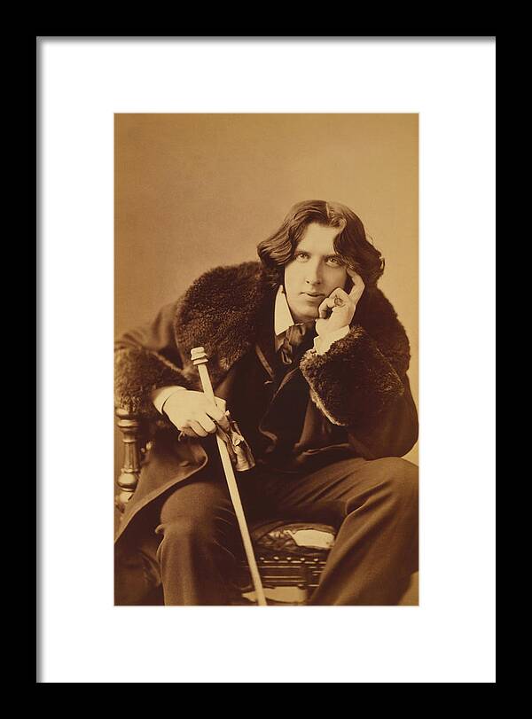 Oscar Wilde Framed Print featuring the photograph Oscar Wilde - Irish Author and Poet by War Is Hell Store