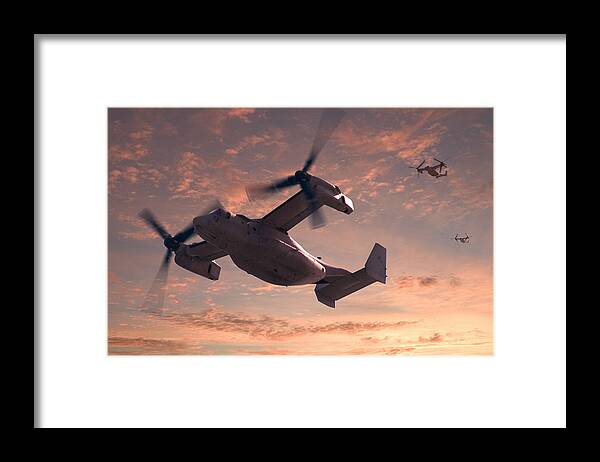 Osprey Framed Print featuring the relief Ospreys in Flight by Mike McGlothlen