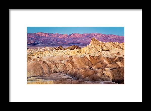 Zabriskie Point Framed Print featuring the photograph Otherworldly Zabriskie at Dawn by Pierre Leclerc Photography