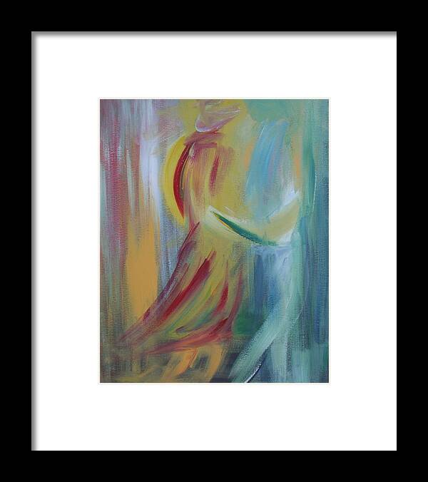 Dance Framed Print featuring the painting Our First Dance by Julie Lueders 