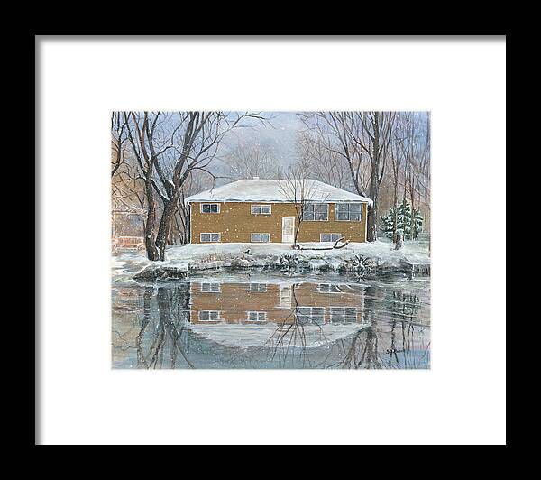 Family Framed Print featuring the painting Our House by Sheri Jo Posselt