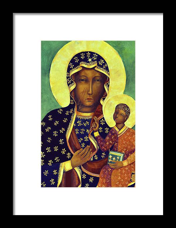 Our Framed Print featuring the painting Our Lady of Czestochowa Black Madonna Poland Virgin Mary Art by Magdalena Walulik