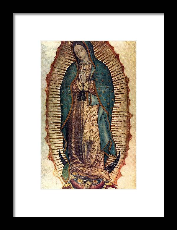 Guadalope Framed Print featuring the painting Our Lady Of Guadalupe by Pam Neilands