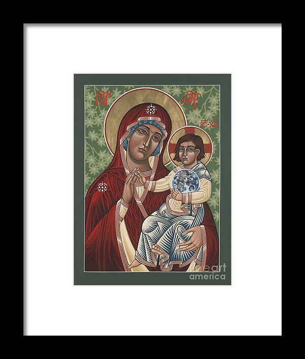 Our Lady Of Maryknoll Framed Print featuring the painting Our Lady of Maryknoll 100th Anniversary Icon 223 by William Hart McNichols