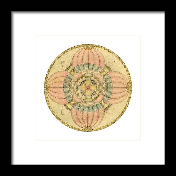 J Alexander Framed Print featuring the drawing Ouroboros ja087 by Dar Freeland