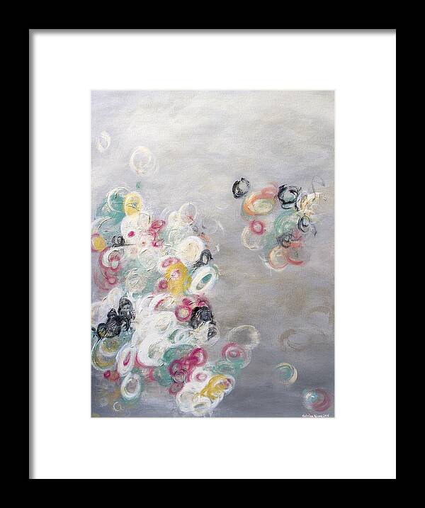 Silver Framed Print featuring the painting Out of the Gray by Katrina Nixon