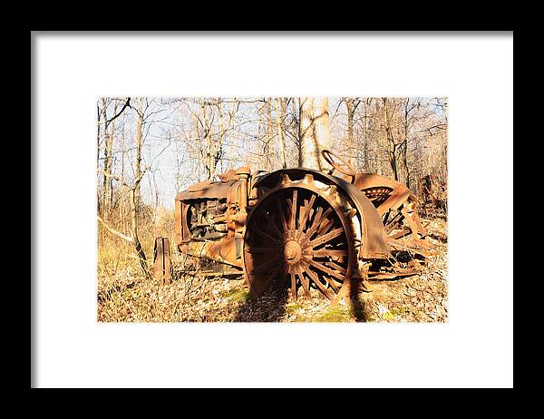 Tractor Framed Print featuring the photograph Out to Pasture by Diane Merkle