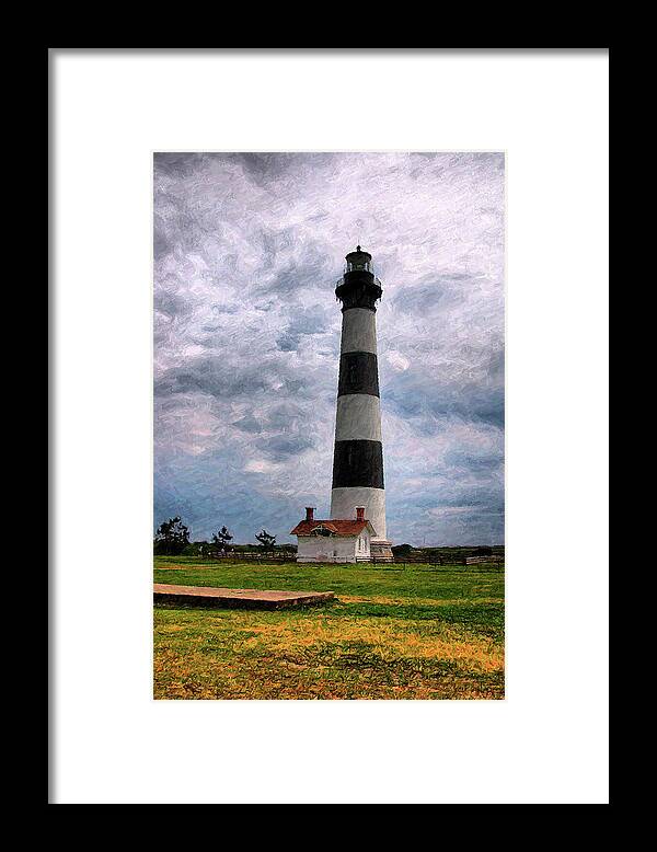 Lighthouse Framed Print featuring the photograph Outer Banks Beach Lighhouse by Randy Steele