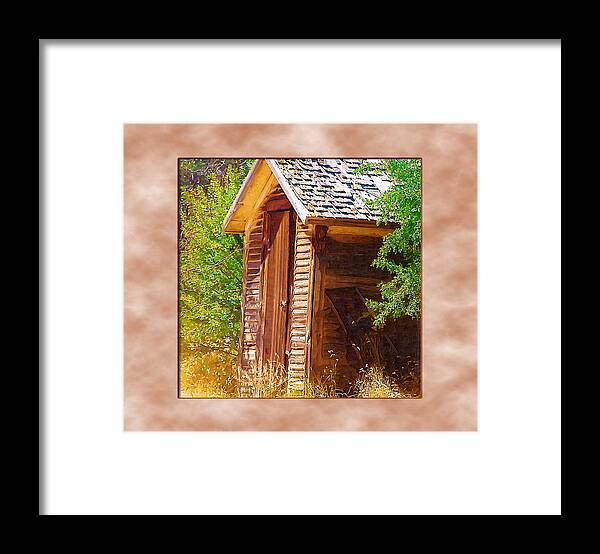 Outhouse Framed Print featuring the photograph Outhouse 1 by Susan Kinney