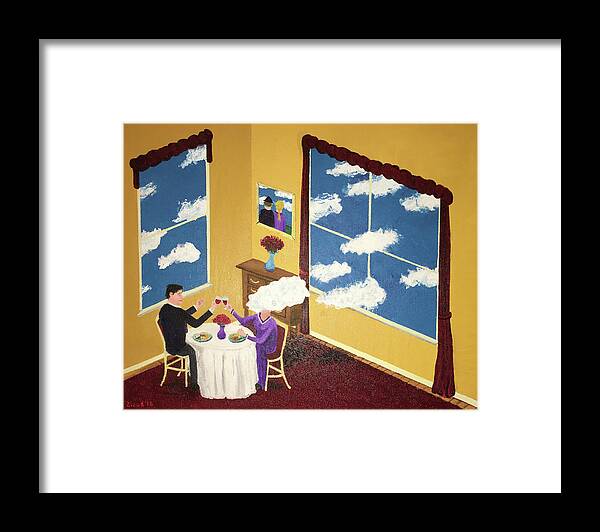 Magritte Framed Print featuring the painting Outside In by Thomas Blood