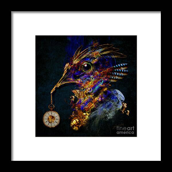 Bird Framed Print featuring the painting Outside of time by Alexa Szlavics