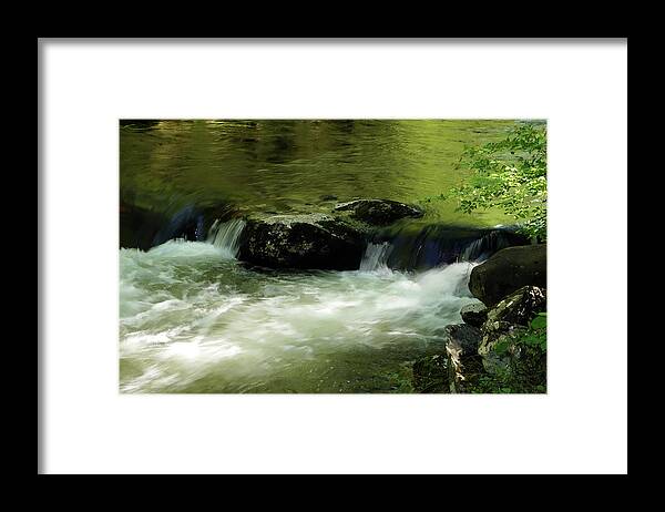 Mountain Stream Framed Print featuring the photograph Over The Rocks by TnBackroadsPhotos