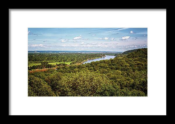 Indian Cave State Park Framed Print featuring the photograph Overlooking the Mighty Mo by Susan Rissi Tregoning