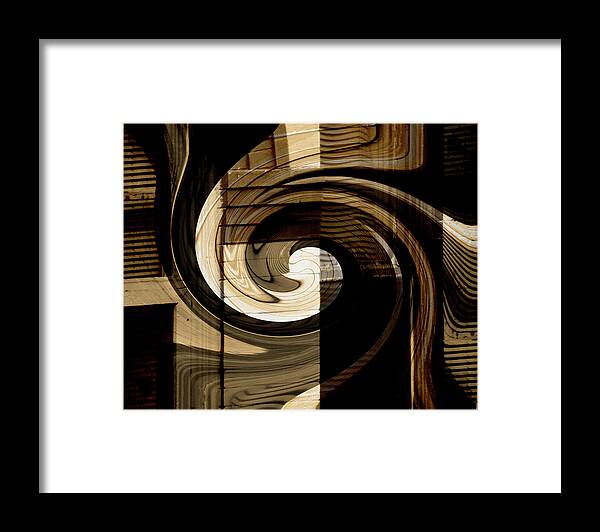 Abstract Framed Print featuring the digital art Overwhelmed by Lenore Senior
