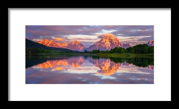 Grand Tetons Framed Print featuring the photograph Oxbow Magic by Darren White