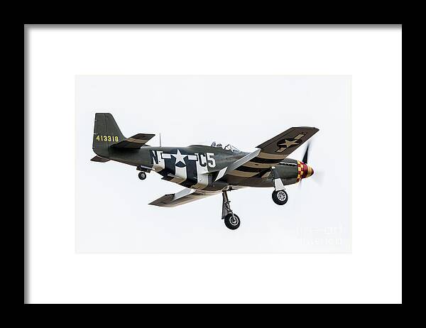 P51 Framed Print featuring the digital art P-51 Mustang - Frensi by Airpower Art