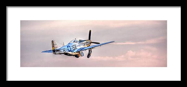 Military Aviation Museum Framed Print featuring the photograph P-51 Mustang Taking Off by Don Mercer