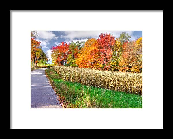 Pennsylvania Framed Print featuring the photograph PA Country Roads - Autumn Colorfest No. 1 - Harvest Time - Laurel Highlands, Somerset County by Michael Mazaika