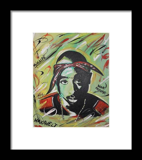 2pac Framed Print featuring the painting Pac Mentality by Antonio Moore