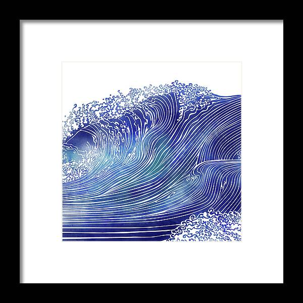 Swell Framed Print featuring the mixed media Pacific Waves by Stevyn Llewellyn