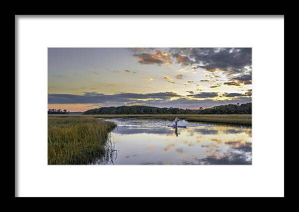 Alone Framed Print featuring the photograph Paddle Boarding On Simpson Creek by Traveler's Pics