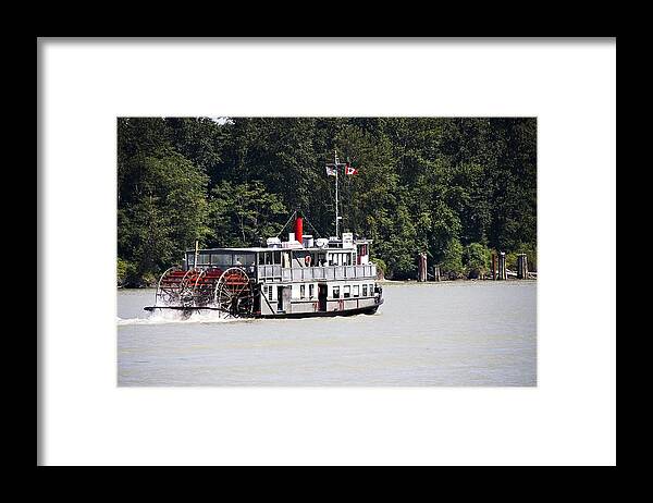 Paddlewheeler Framed Print featuring the photograph Paddle Wheeler on the Fraser by Marion McCristall