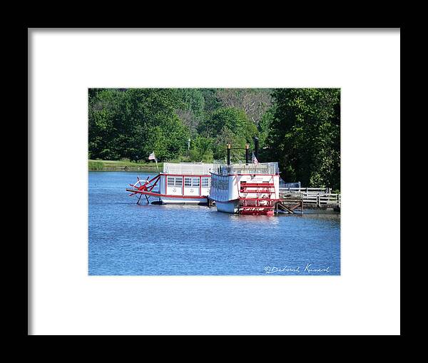 Paddleboat Framed Print featuring the photograph Paddleboat on the River by Deborah Kunesh