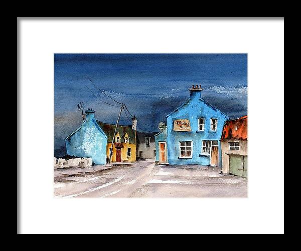 Ireland Framed Print featuring the painting Paddy Macks in Castlegregory, Kerry, ON THE RD TO Gallerus. by Val Byrne