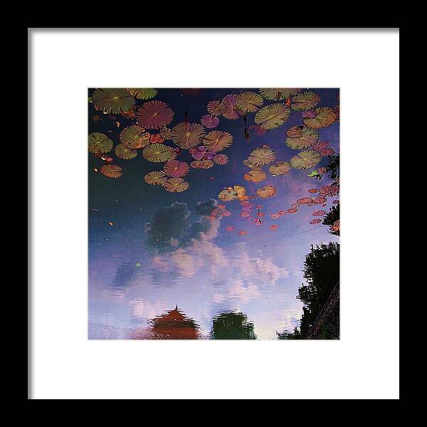 Pond Framed Print featuring the photograph Pagoda Dreams by HweeYen Ong