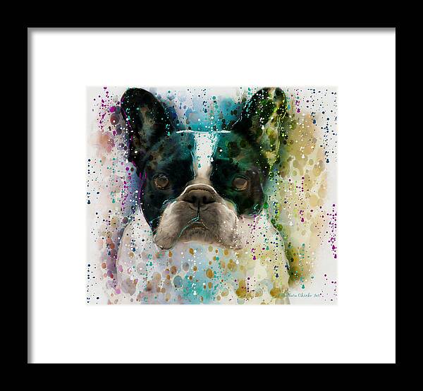 French Bulldog Framed Print featuring the photograph Paint It Frenchie by Barbara Chichester