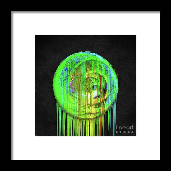 Three Dimensional Framed Print featuring the digital art Paint Meets Gravity by Phil Perkins