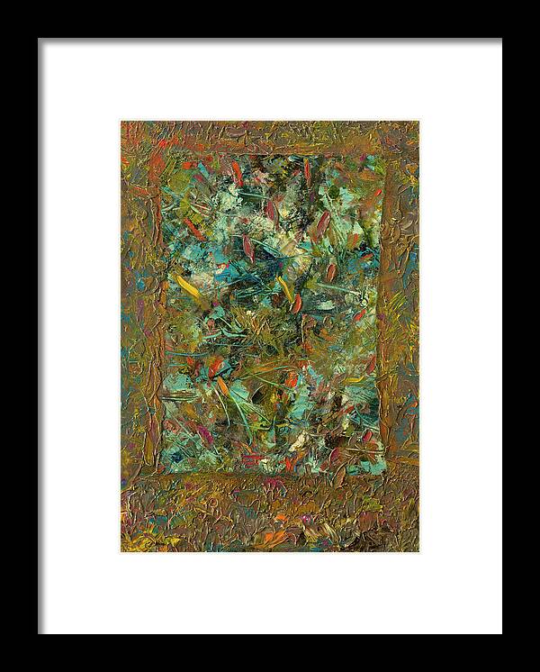 Abstract Framed Print featuring the painting Paint number 24 by James W Johnson