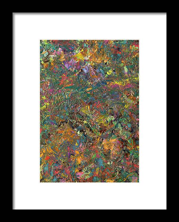Abstract Framed Print featuring the painting Paint number 29 by James W Johnson