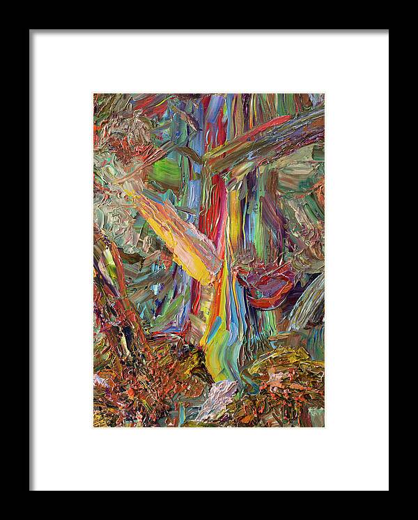 Abstract Framed Print featuring the painting Paint number 40 by James W Johnson