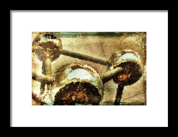 Painted Framed Print featuring the digital art Painted Atomium by Andrea Barbieri