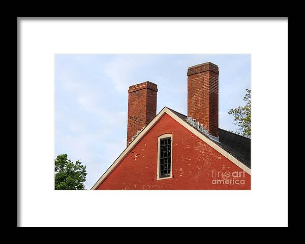 Janice Drew Framed Print featuring the photograph Painted Brick by Janice Drew