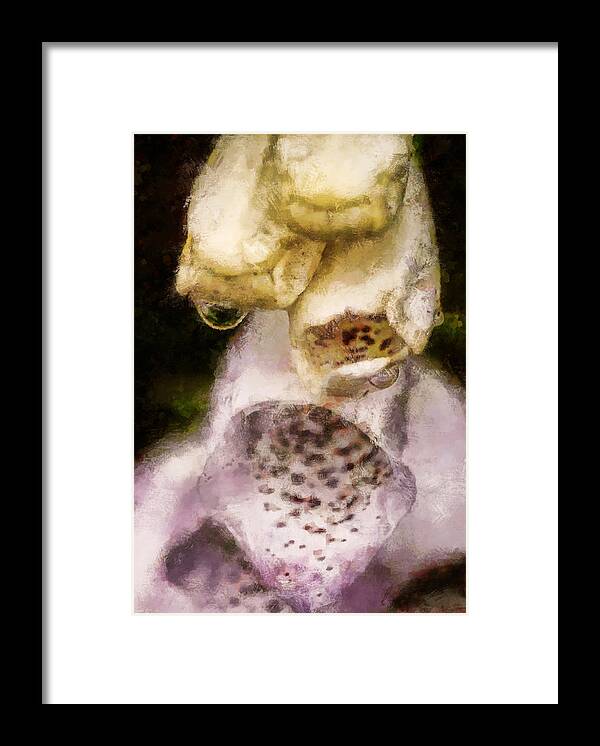Flower Framed Print featuring the digital art Painted Droplets by Cameron Wood