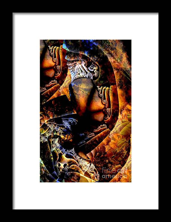Painted Glass Framed Print featuring the digital art Painted Glass by Ronald Bissett