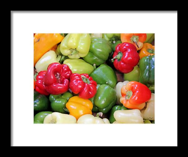 Peppers Framed Print featuring the photograph Painted Peppers by Kristin Elmquist