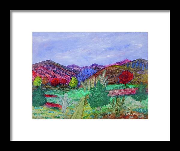 Fantasy Framed Print featuring the painting Painted Southwest by Dick Bourgault