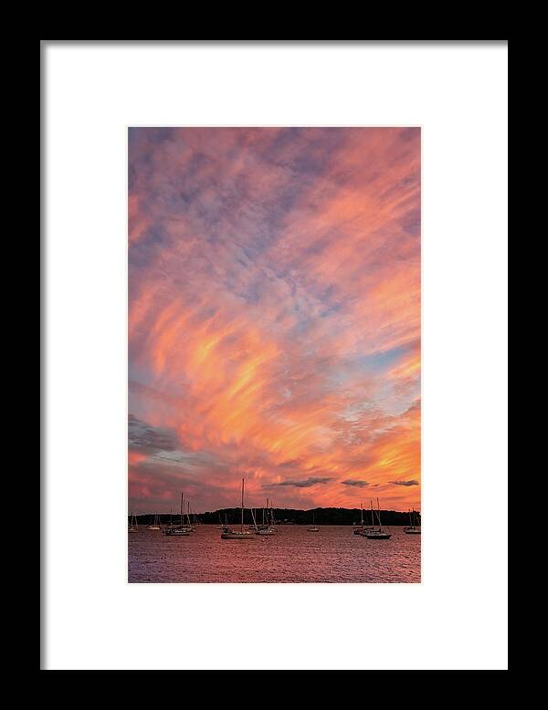 Glen Cove Framed Print featuring the photograph Painterly Sunset by Marzena Grabczynska Lorenc