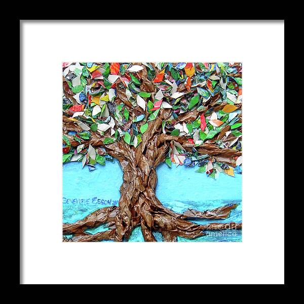 Tree Framed Print featuring the painting Painters Palette Of Tree Colors by Genevieve Esson
