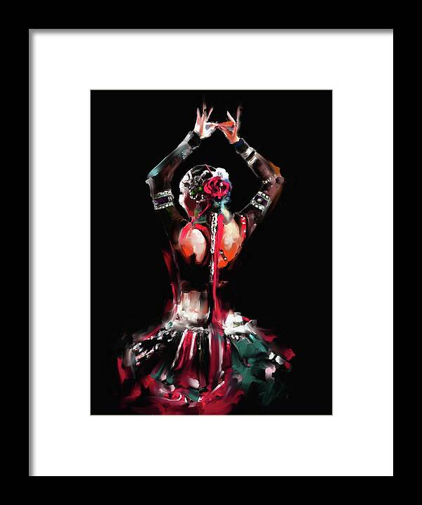 Middle East Framed Print featuring the painting Painting 706 3 Dancer 11 by Mawra Tahreem