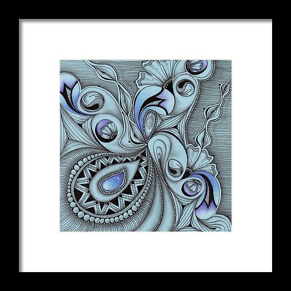 Paisley Framed Print featuring the drawing Paisley Power by Jan Steinle